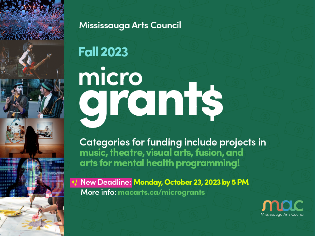 Mississauga Arts Council Celebrates Mississauga’s 50th Anniversary with new Fall 2023 MicroGrants