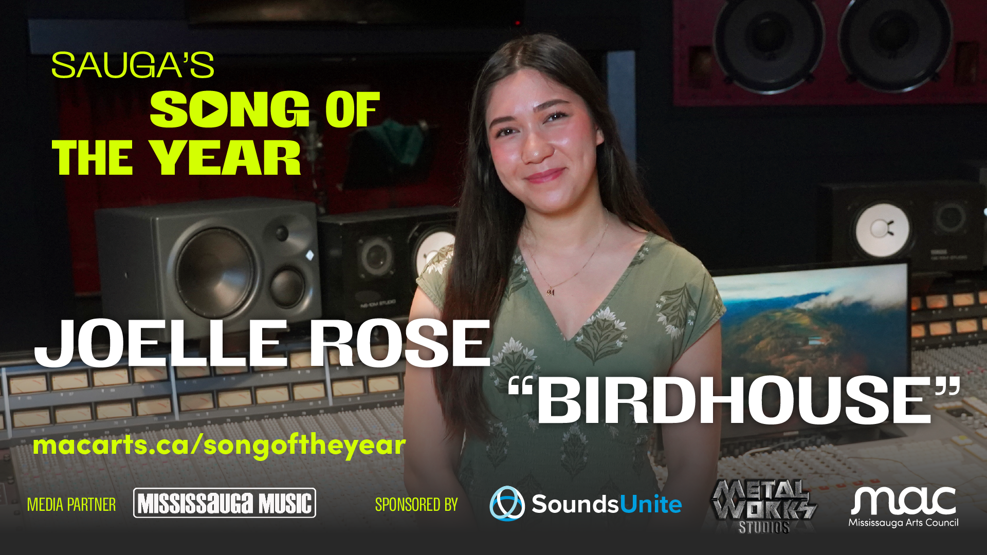 Rising emerging singer-songwriter Joelle Rose wins the 2025 Sauga’s Song of the Year Contest for “Birdhouse!”