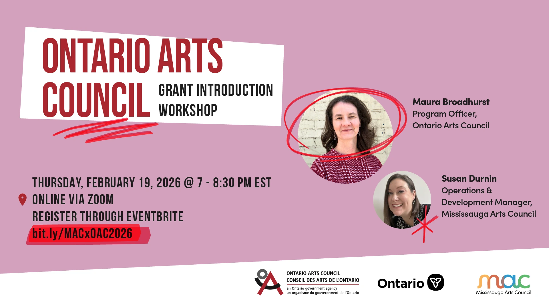 MAC presents: Ontario Arts Council Grant Introduction Workshop